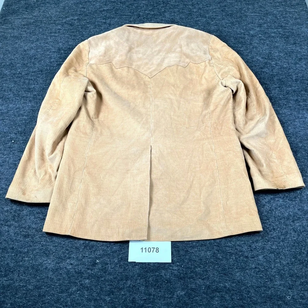 Vintage Sheplers American Original Western Corduroy Blazer Jacket Mens 42 Beige